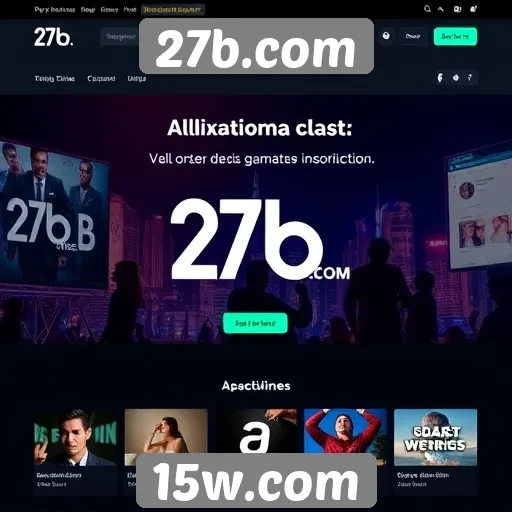 Navegação e design do site 27b.com